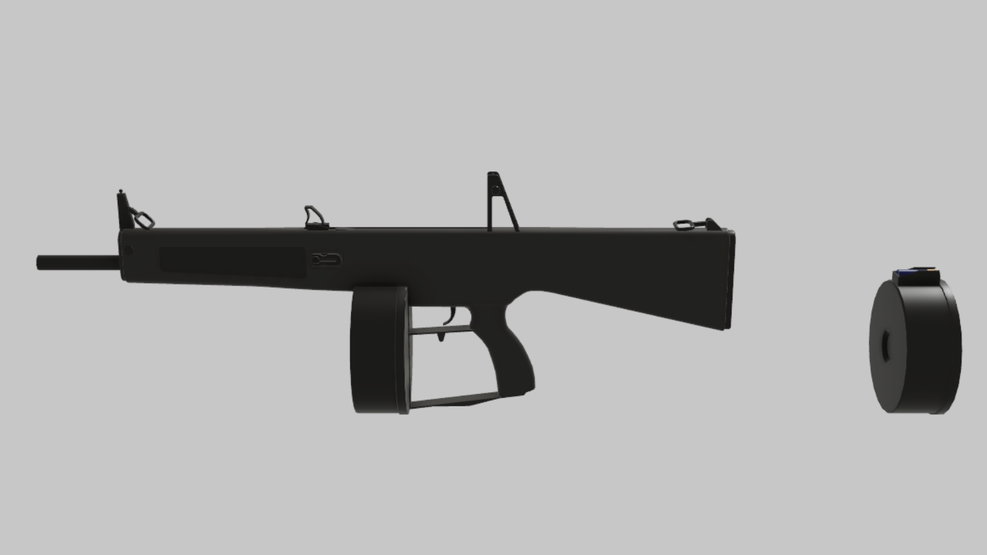 AA-12 Birdshot RBXM asset back view