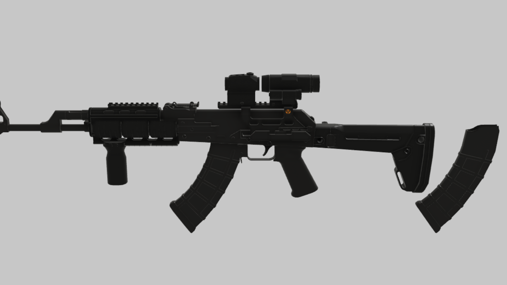 AK-15 Atomic RBXM asset back view