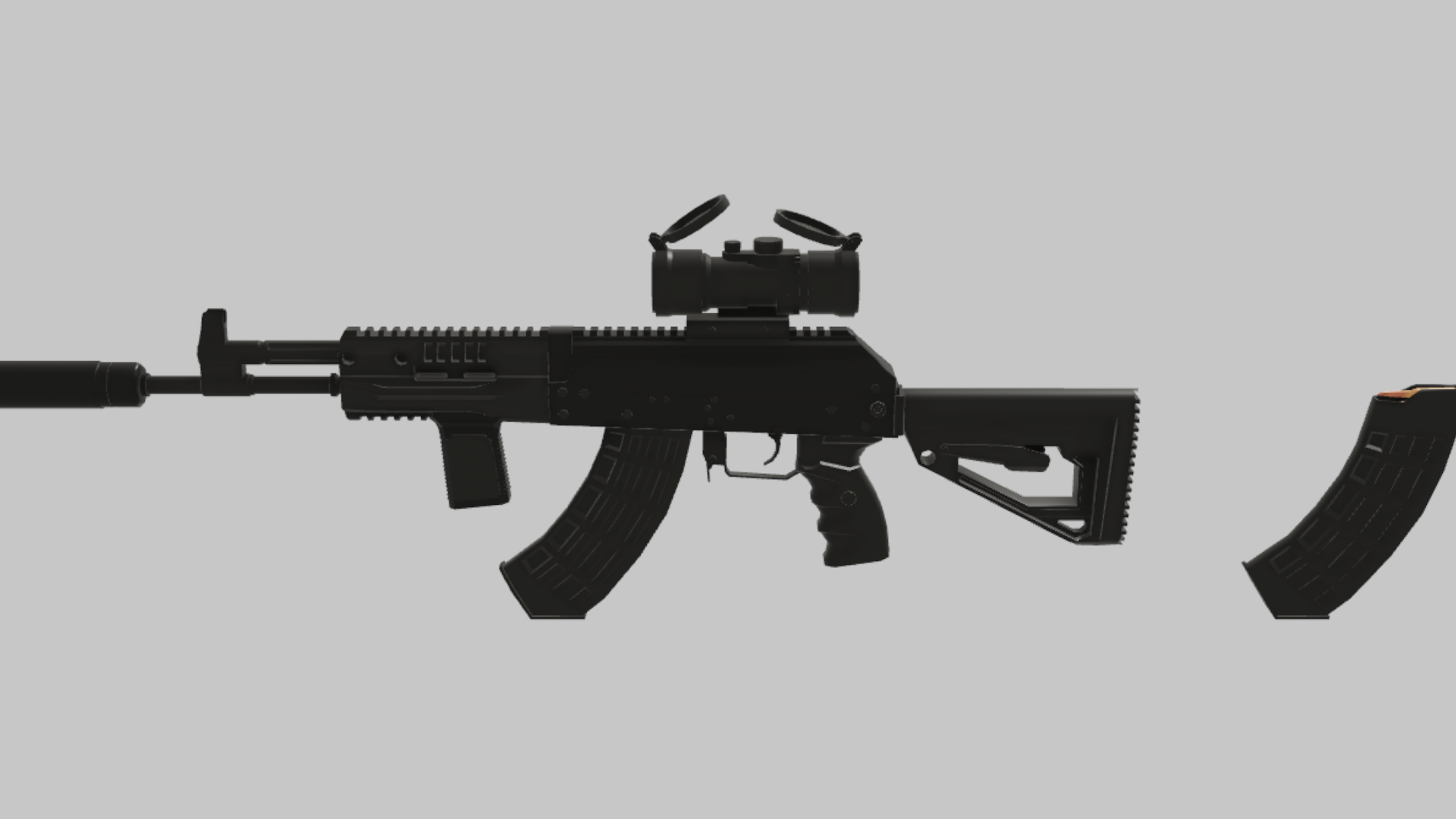 AK-15 Stealth RBXM asset back view