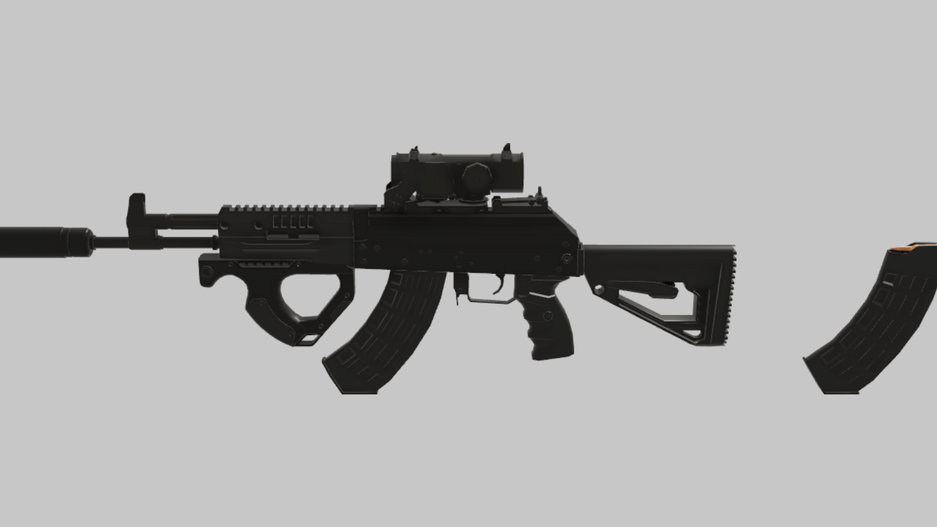 AK-15 Tactical RBXM asset back view