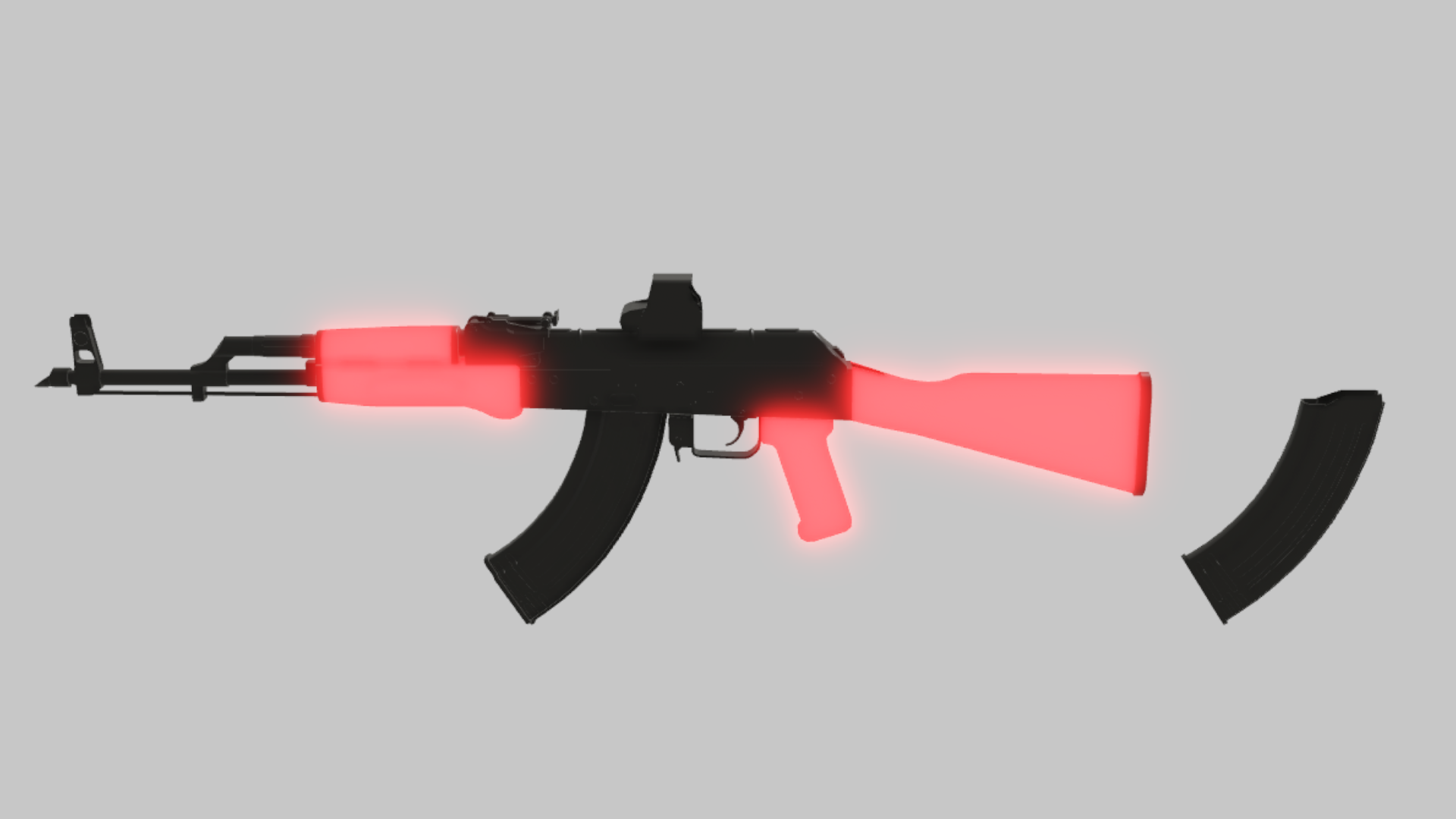 AKM Red Lightning RBXM asset back view