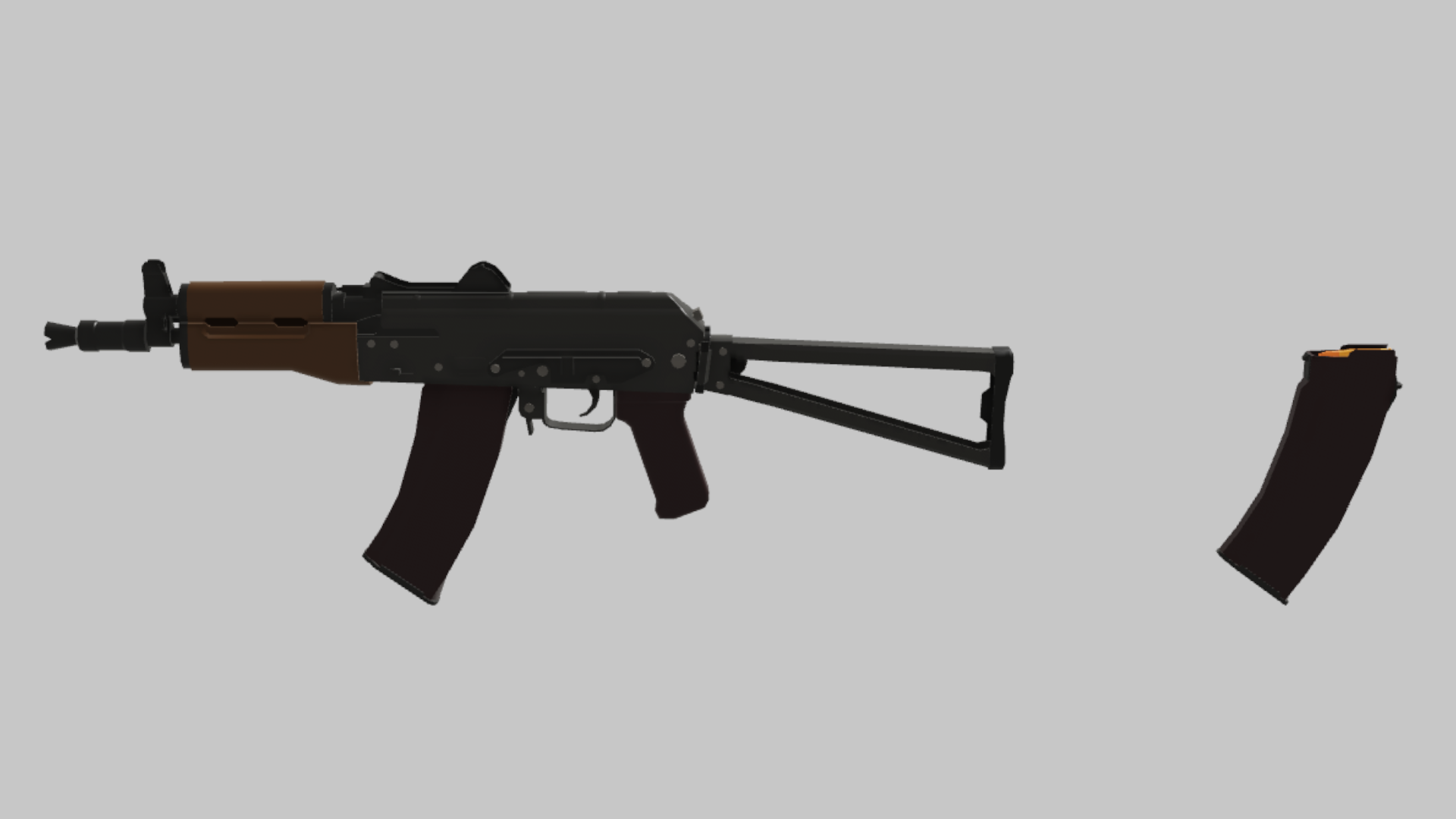 AKS-74U RBXM asset back view