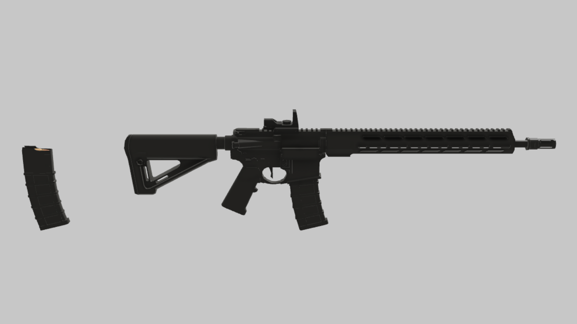 AR-15 CQB RBXM asset back view