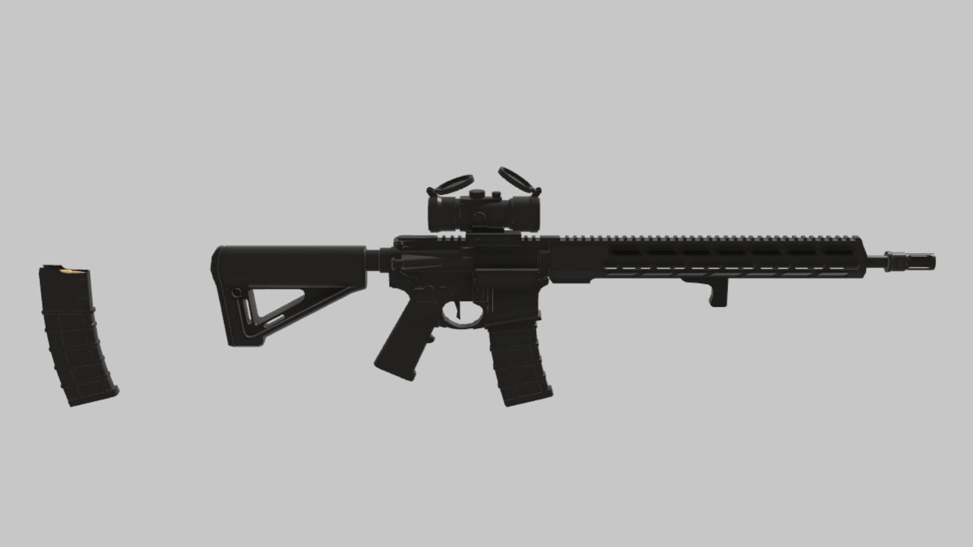 AR-15 Scout RBXM asset back view
