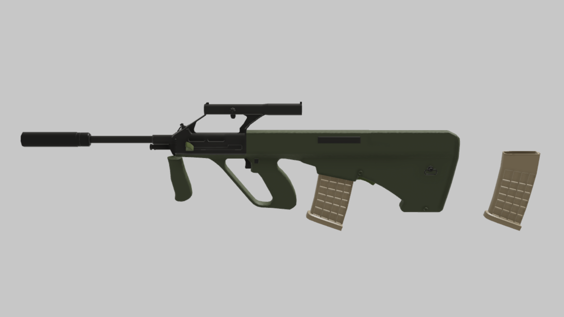 AUG Whisper RBXM asset back view
