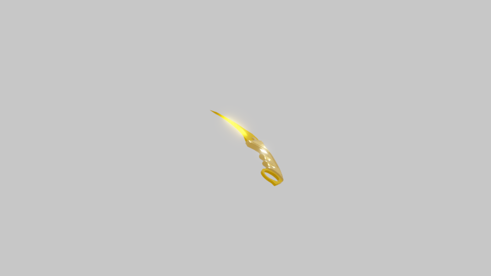 Gold Karambit RBXM asset back view