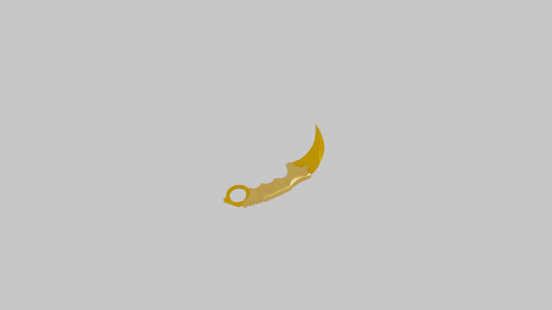 Gold Karambit RBXM asset left view