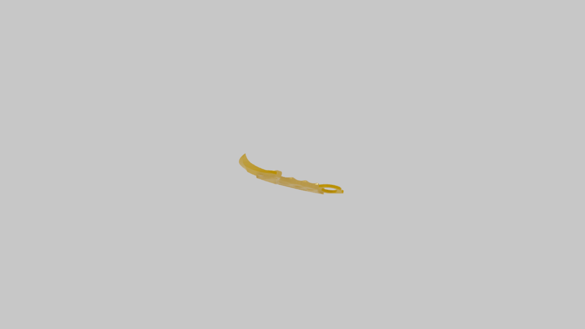 Gold Karambit RBXM asset right view