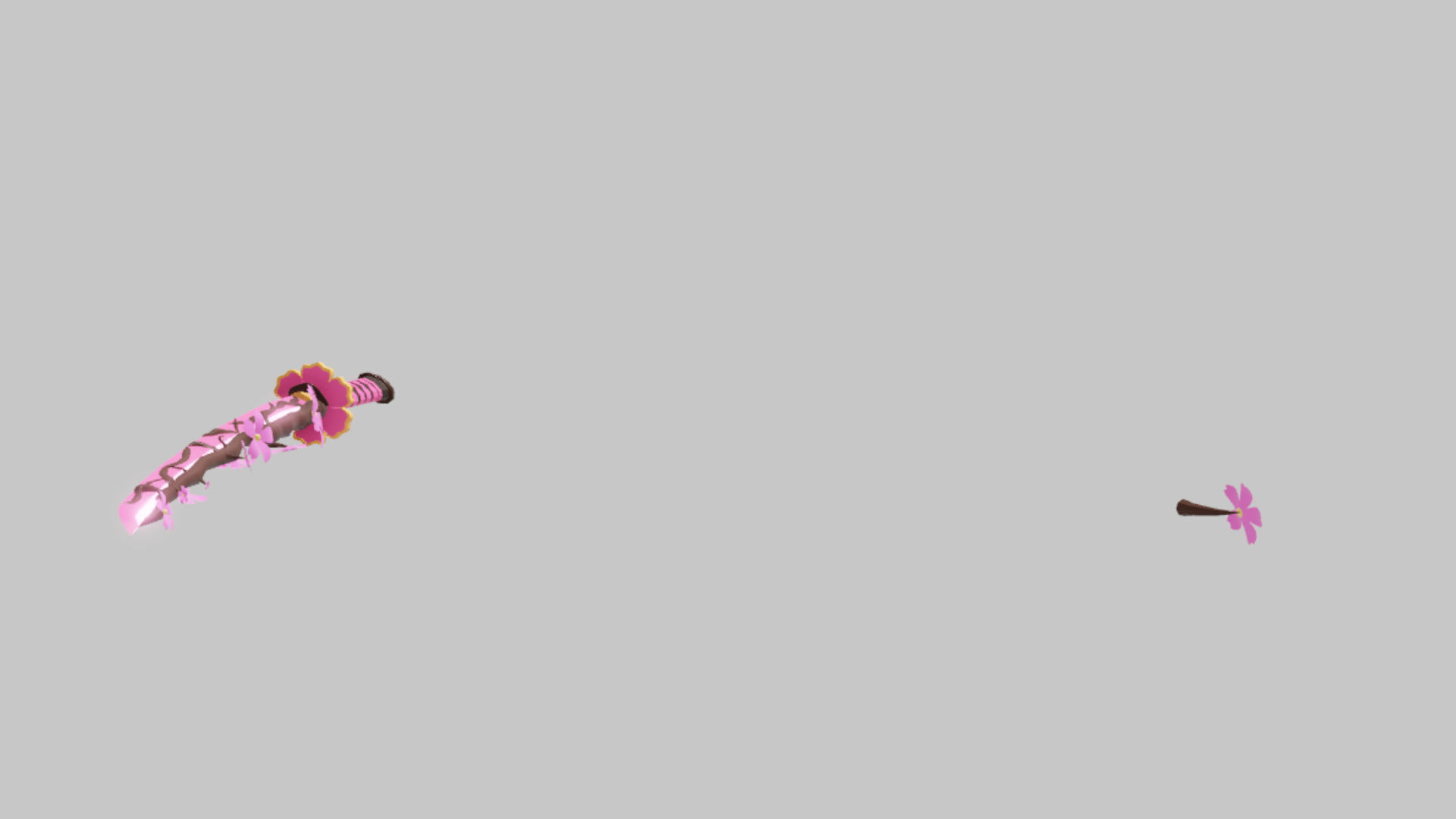 Katana Cherry Blossom RBXM asset back view