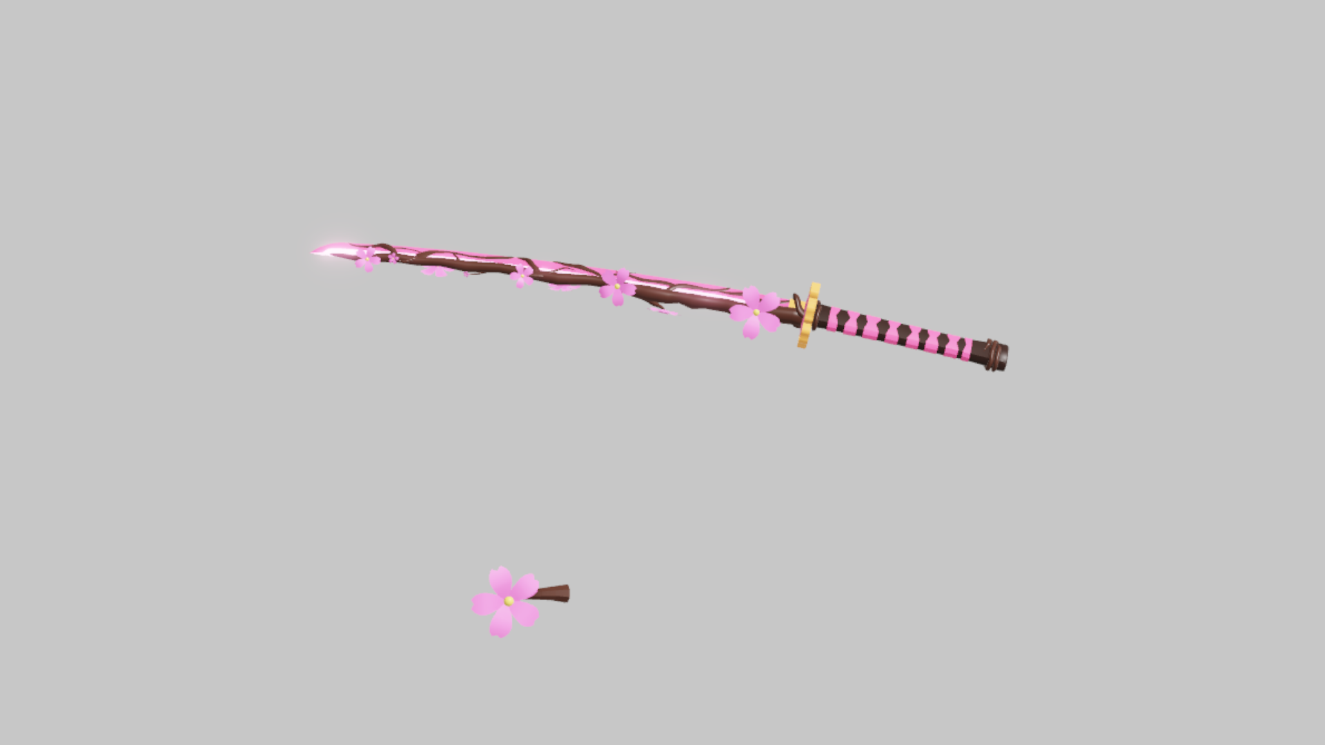 Katana Cherry Blossom RBXM asset left view