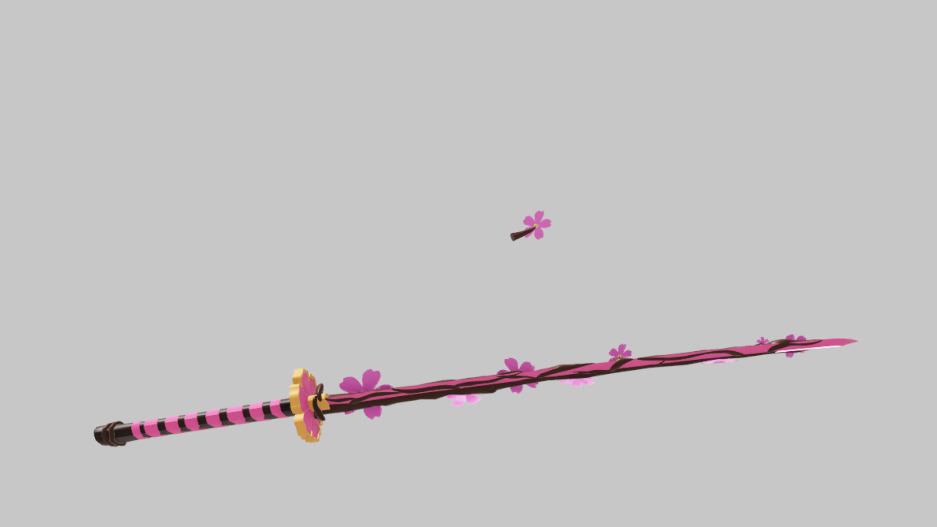 Katana Cherry Blossom RBXM asset right view