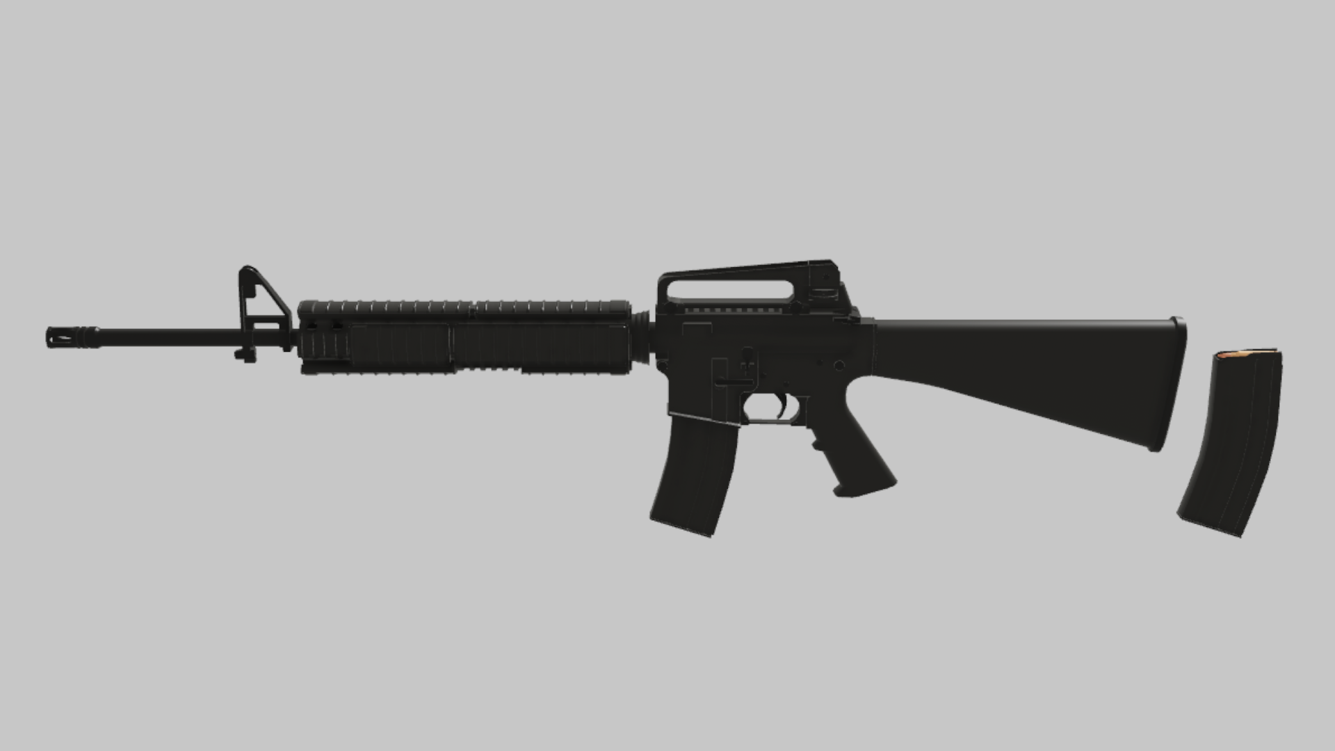 M16A4 RBXM asset back view