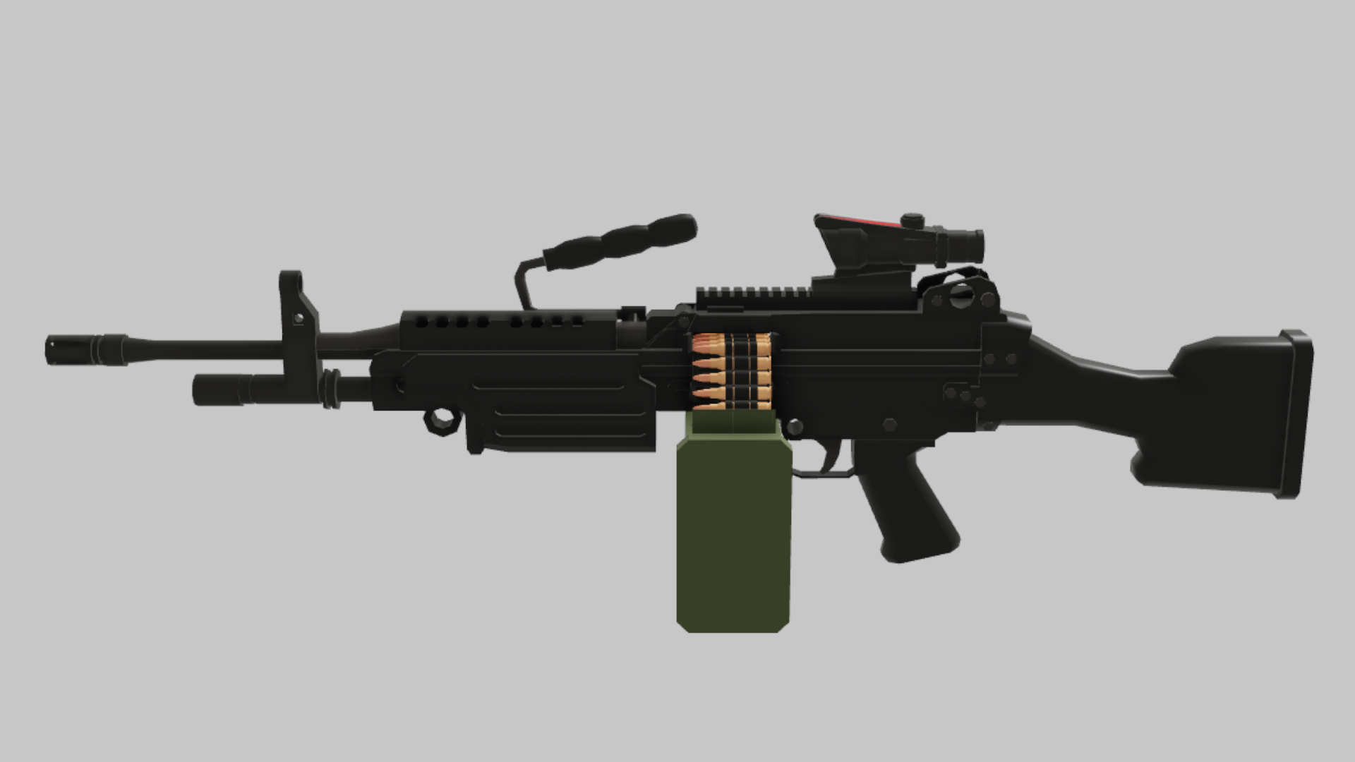 M249 Damage RBXM asset back view