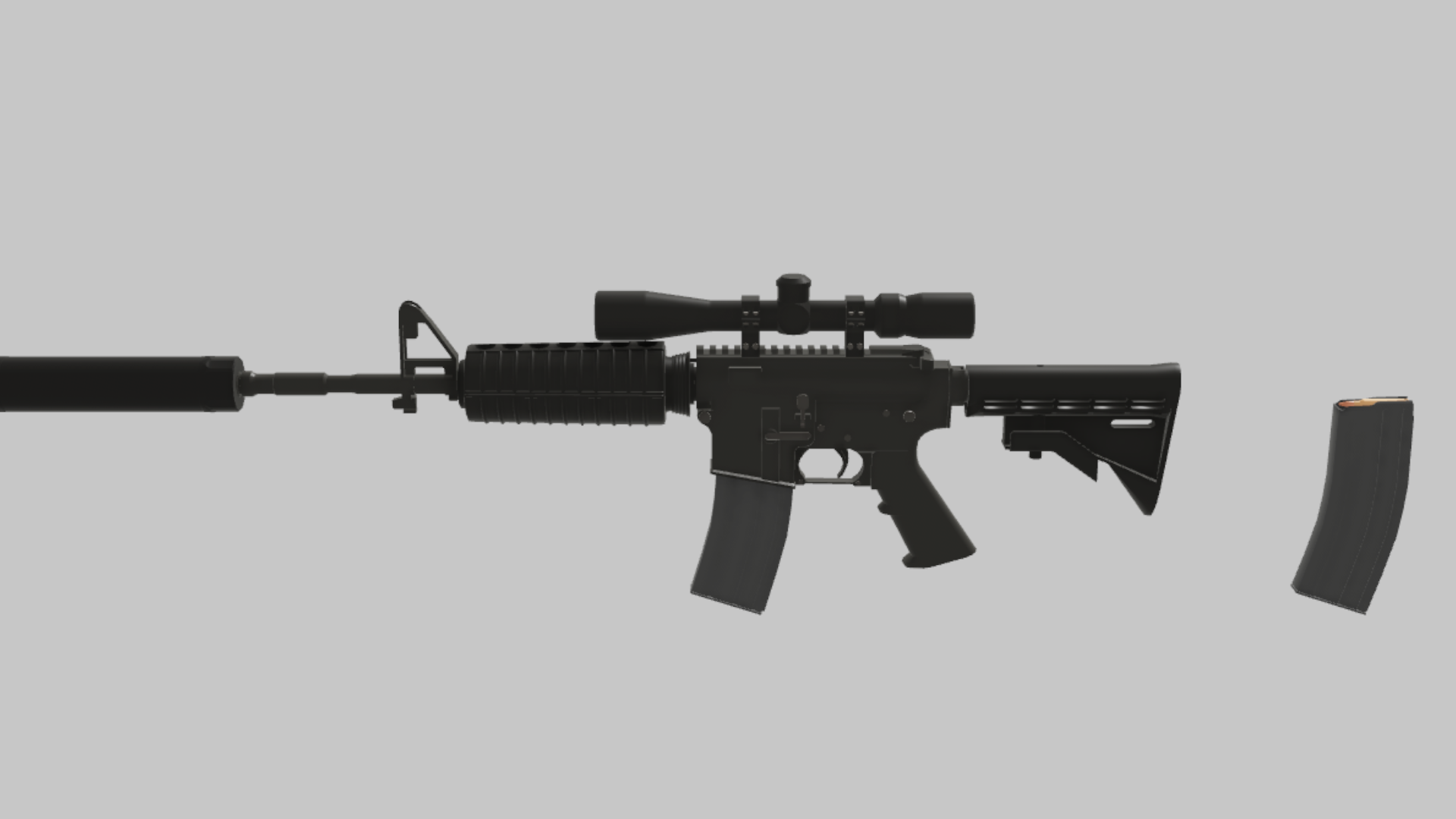 M4A1 Recon RBXM asset back view