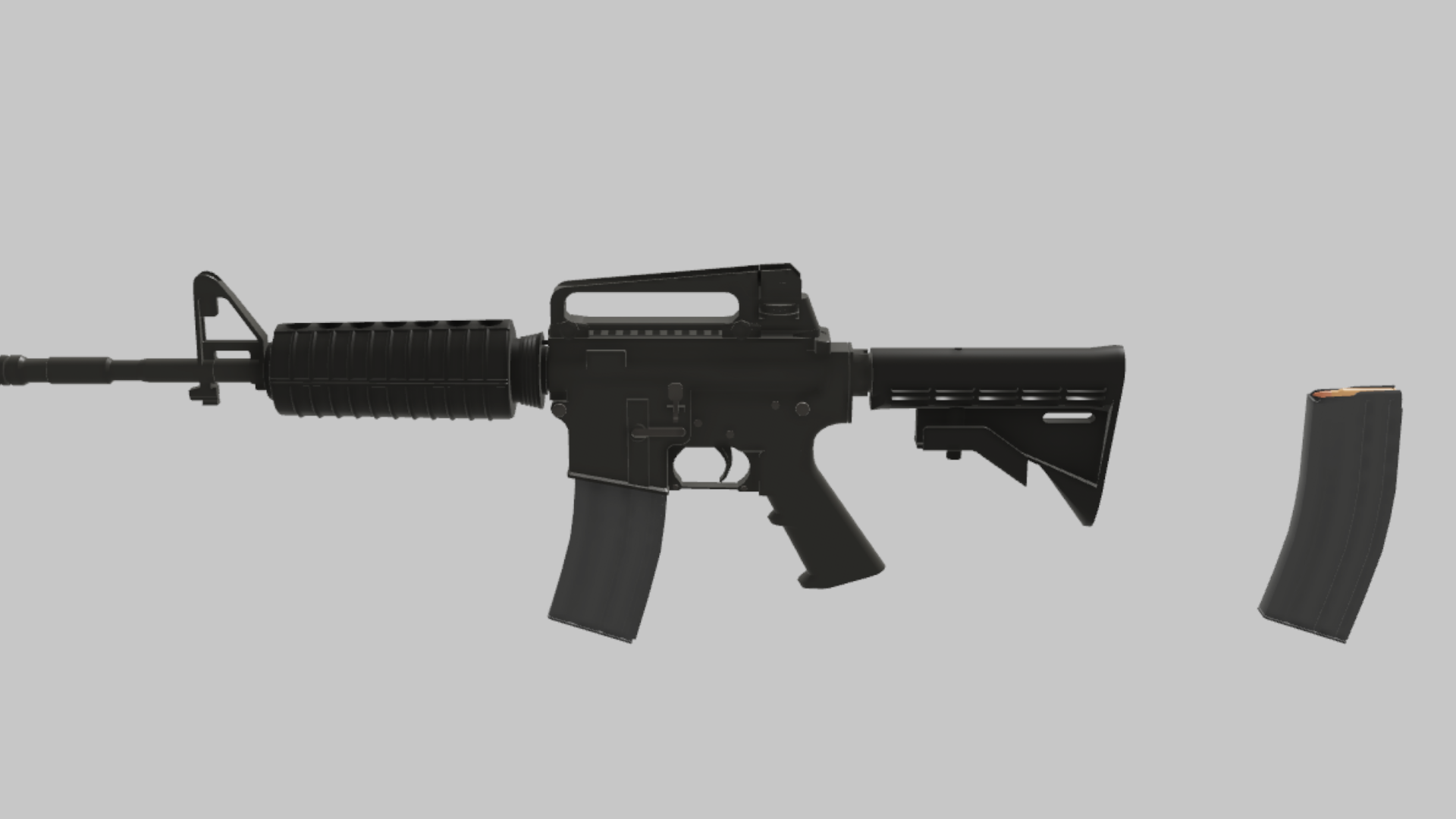 M4A1 RBXM asset back view