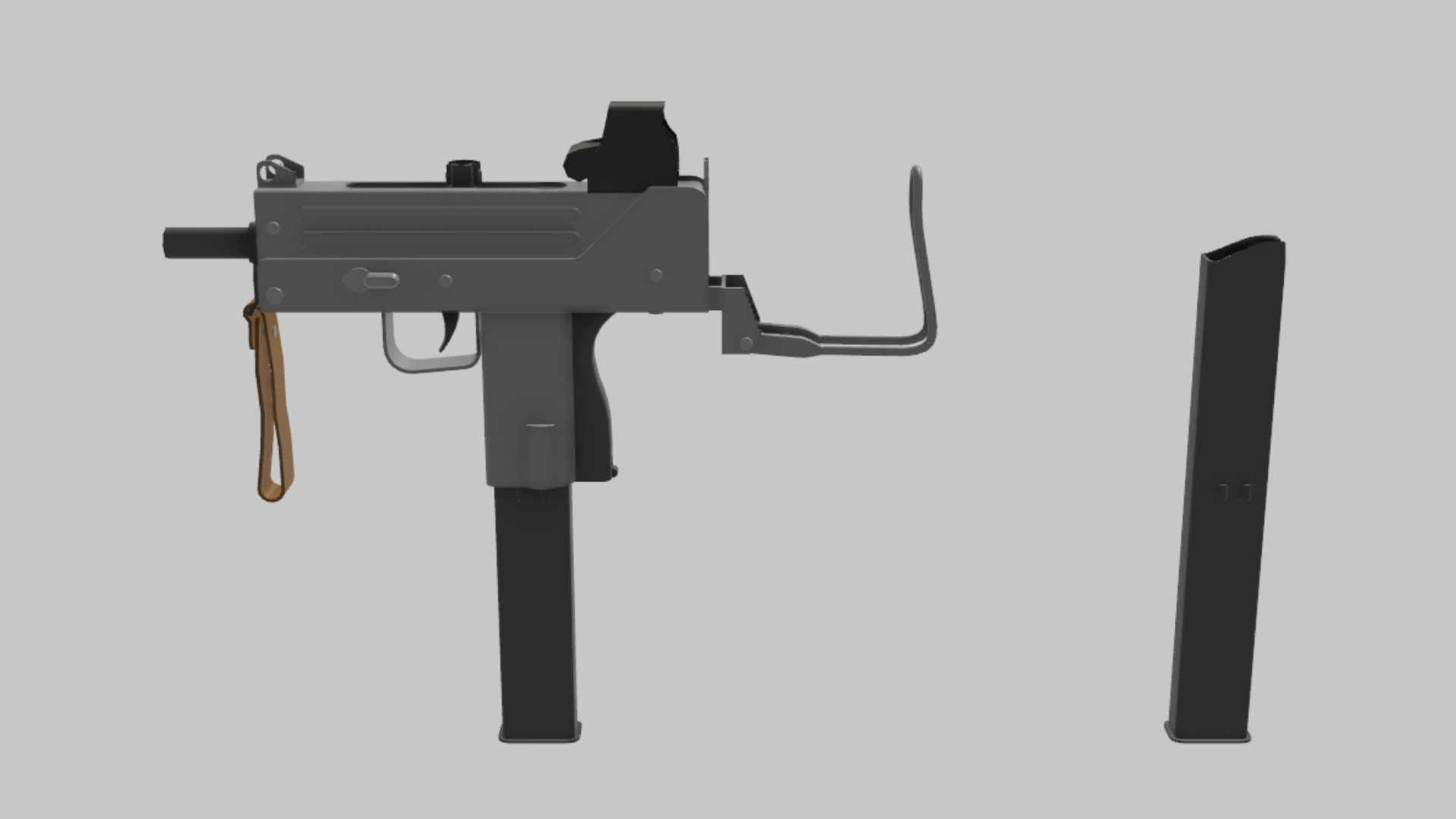 MAC-10 Marksman RBXM asset back view