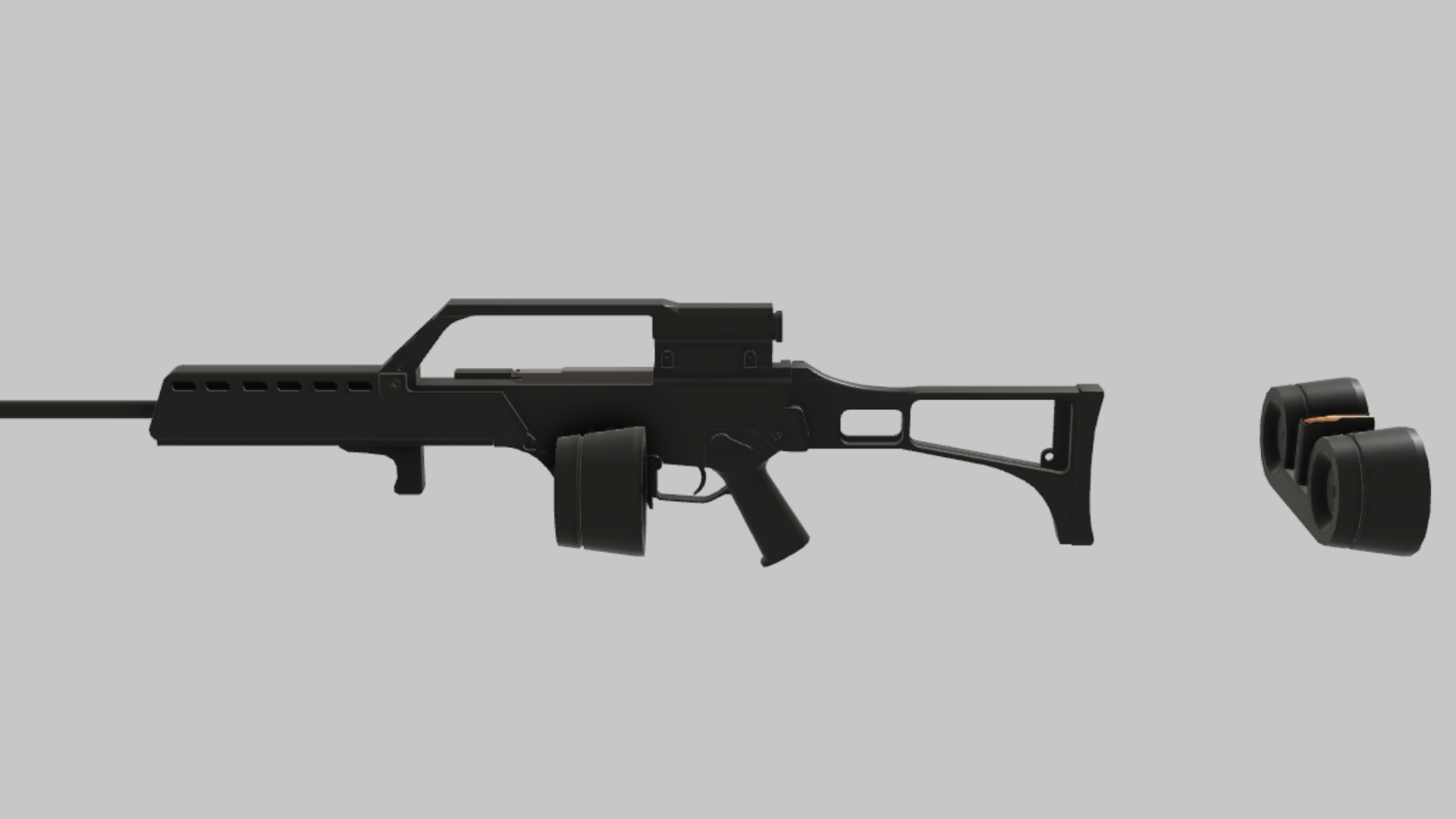 MG36 Assault RBXM asset back view