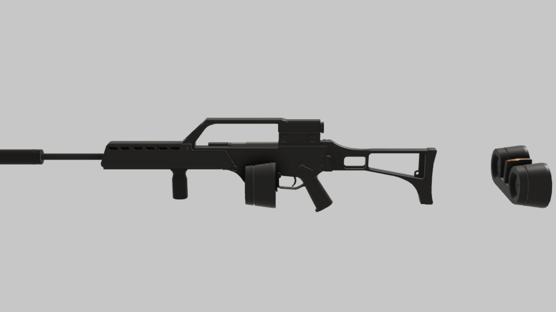 MG36 Marksman RBXM asset back view