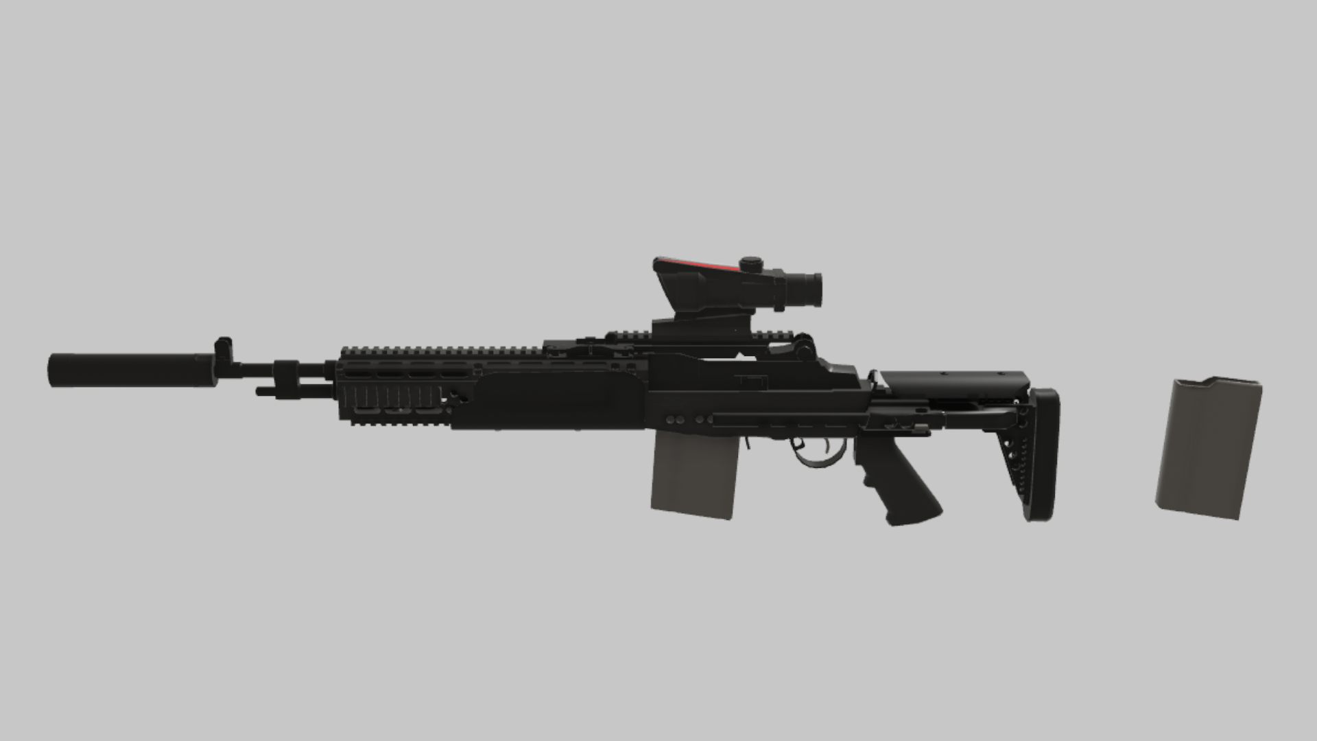 MK-14 EBR Assault RBXM asset back view