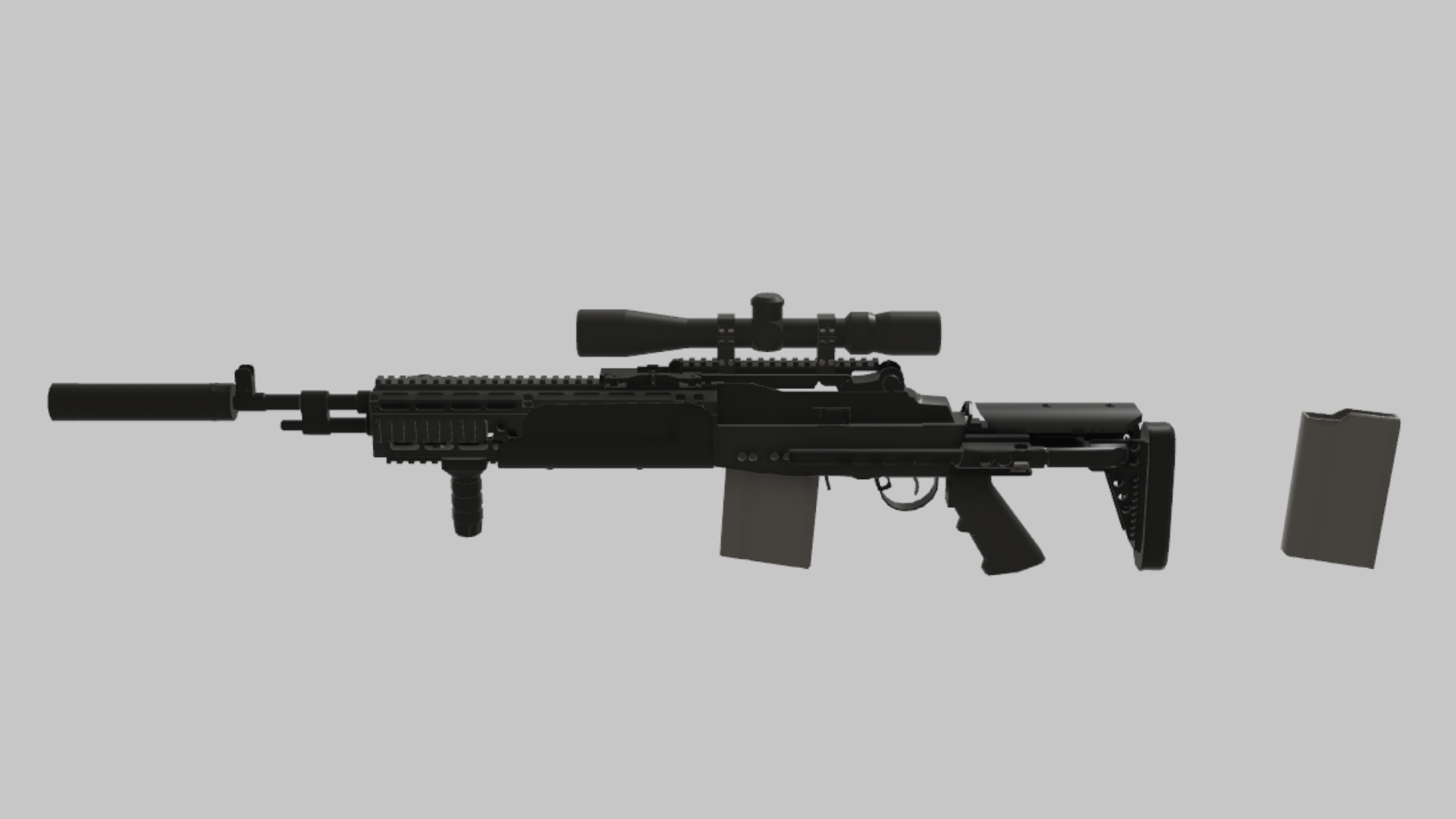 MK-14 EBR Recon RBXM asset back view