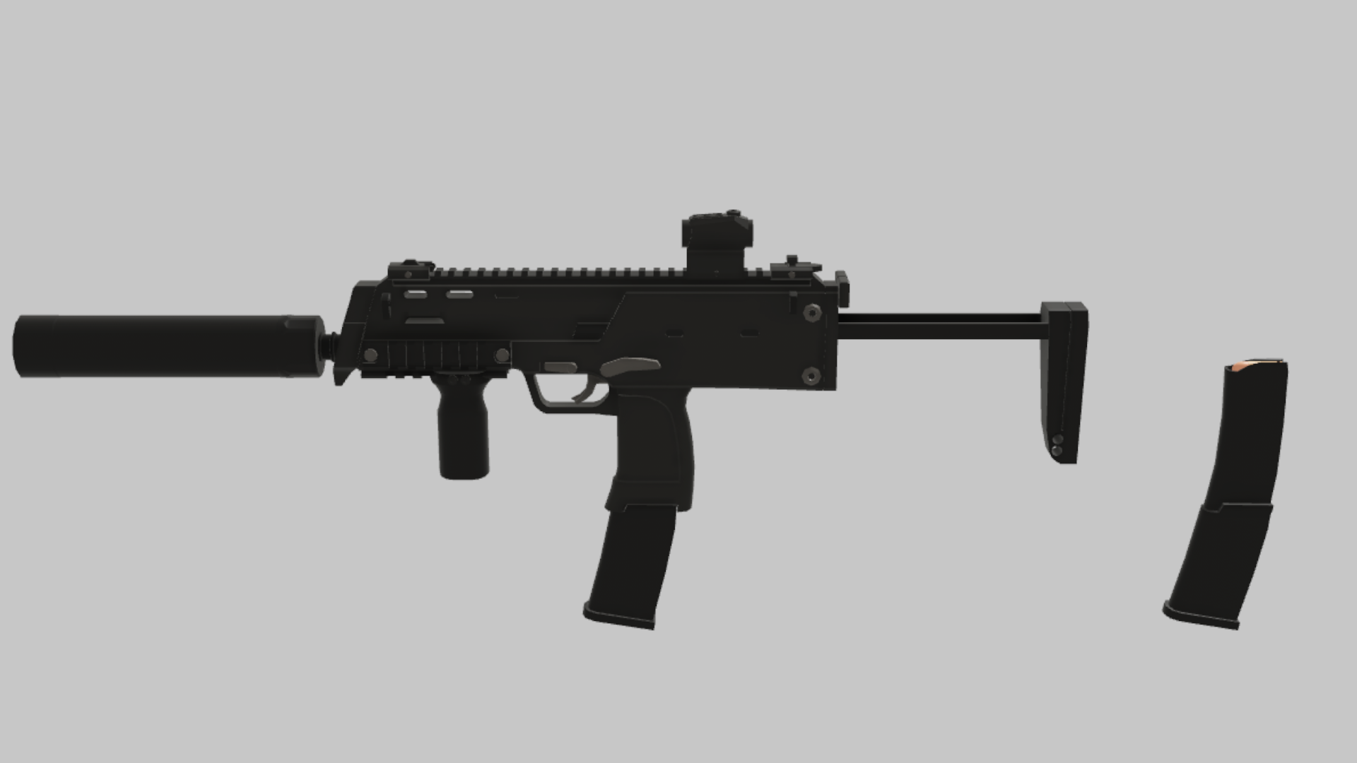 MP7 Tactical RBXM asset back view