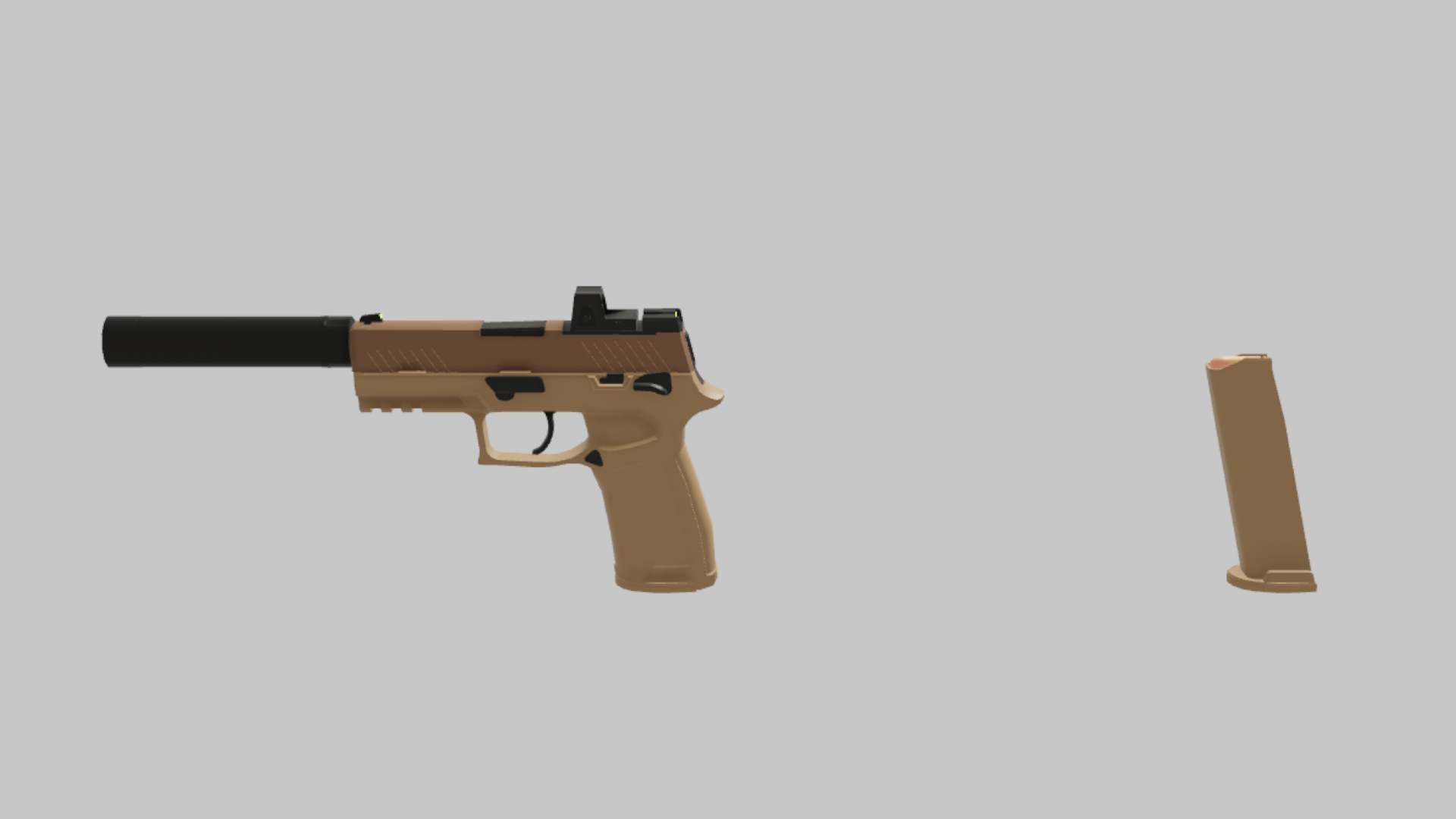P320 Stealth RBXM asset back view