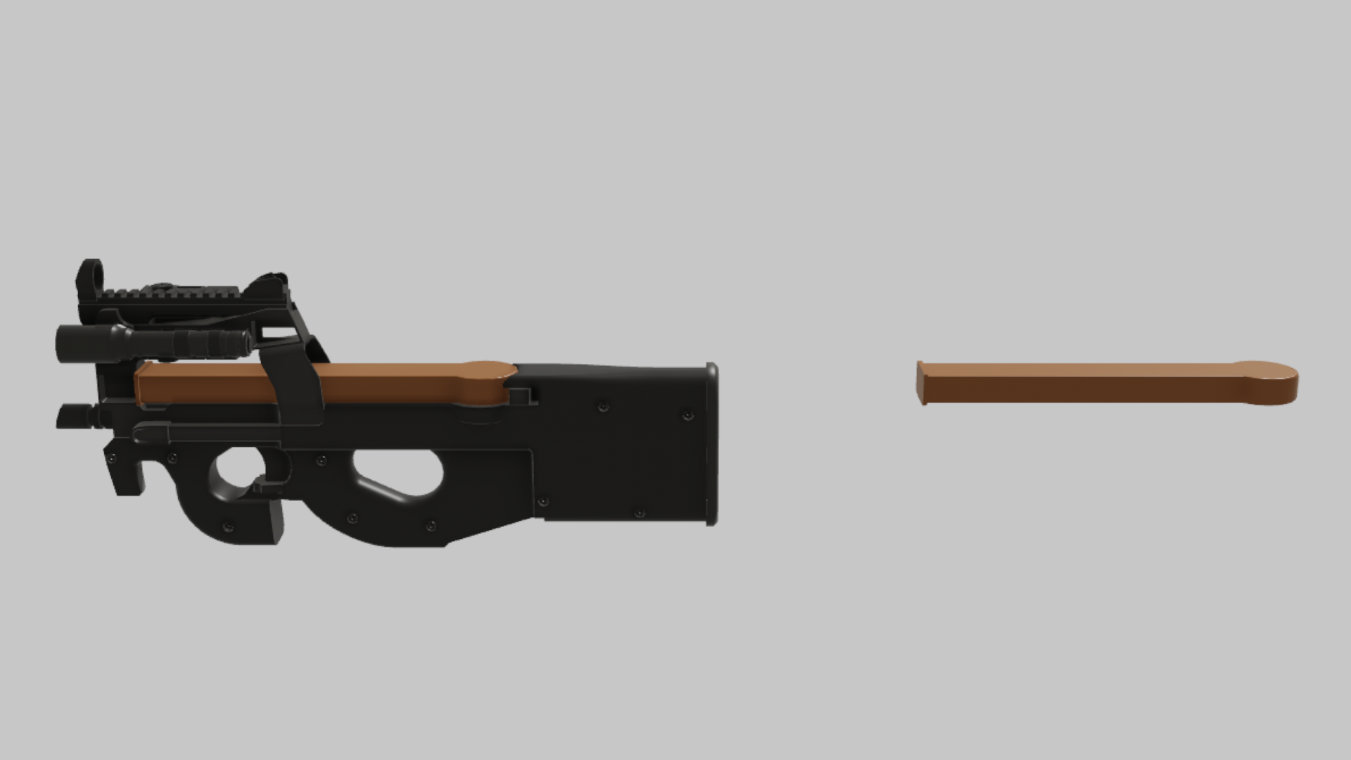 P90 CQB RBXM asset back view