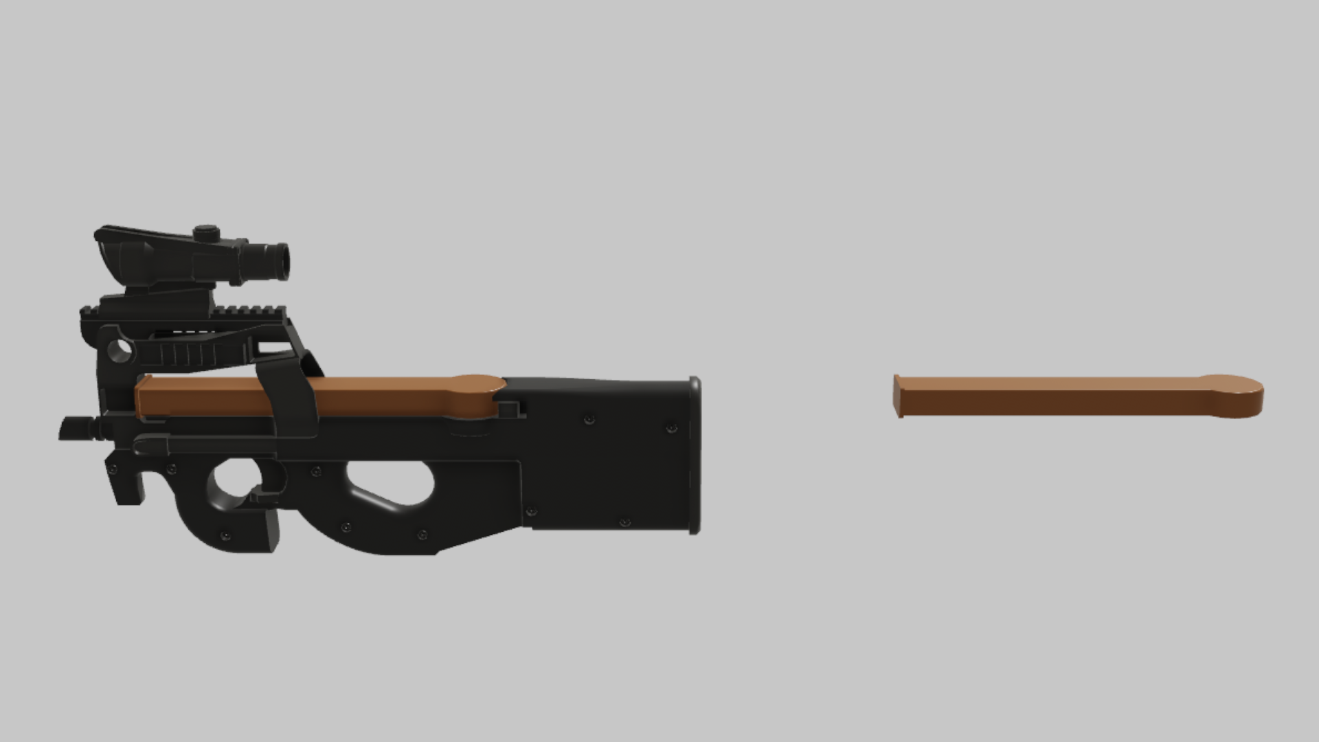 P90 Ranger RBXM asset back view