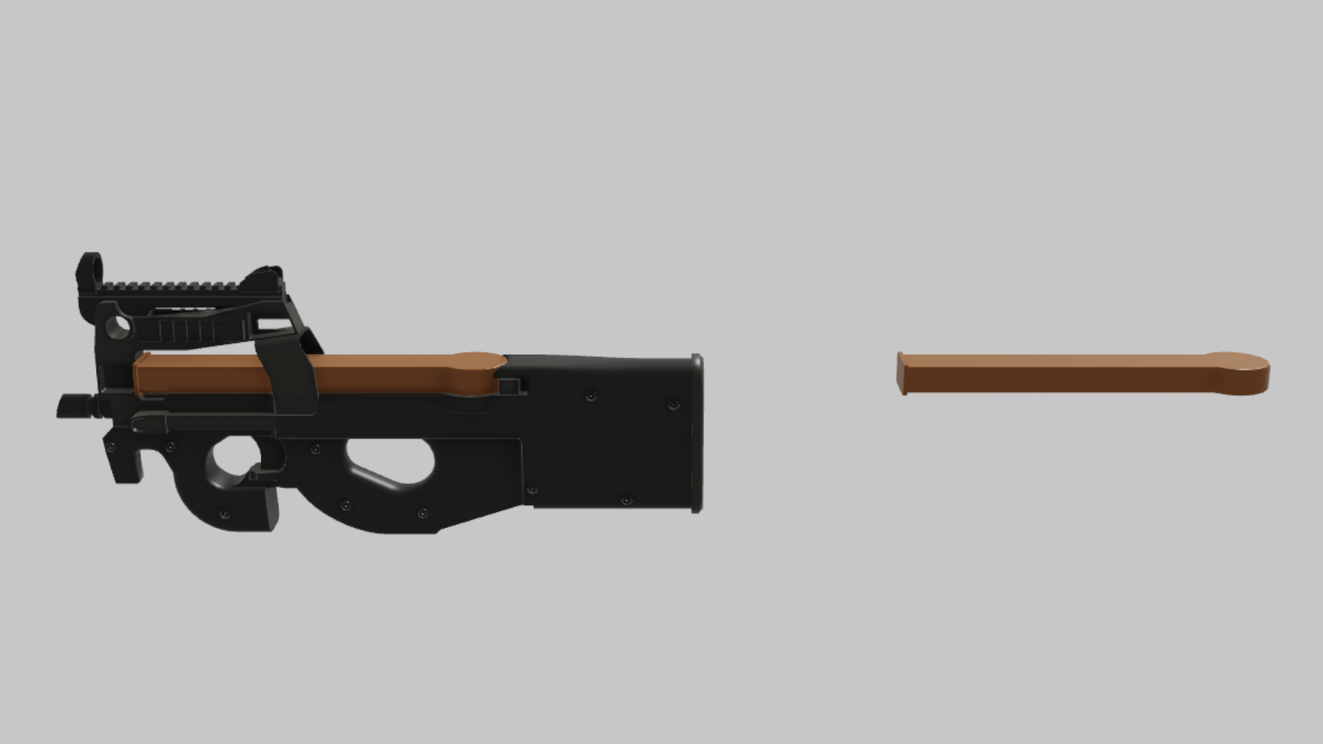 P90 RBXM asset back view