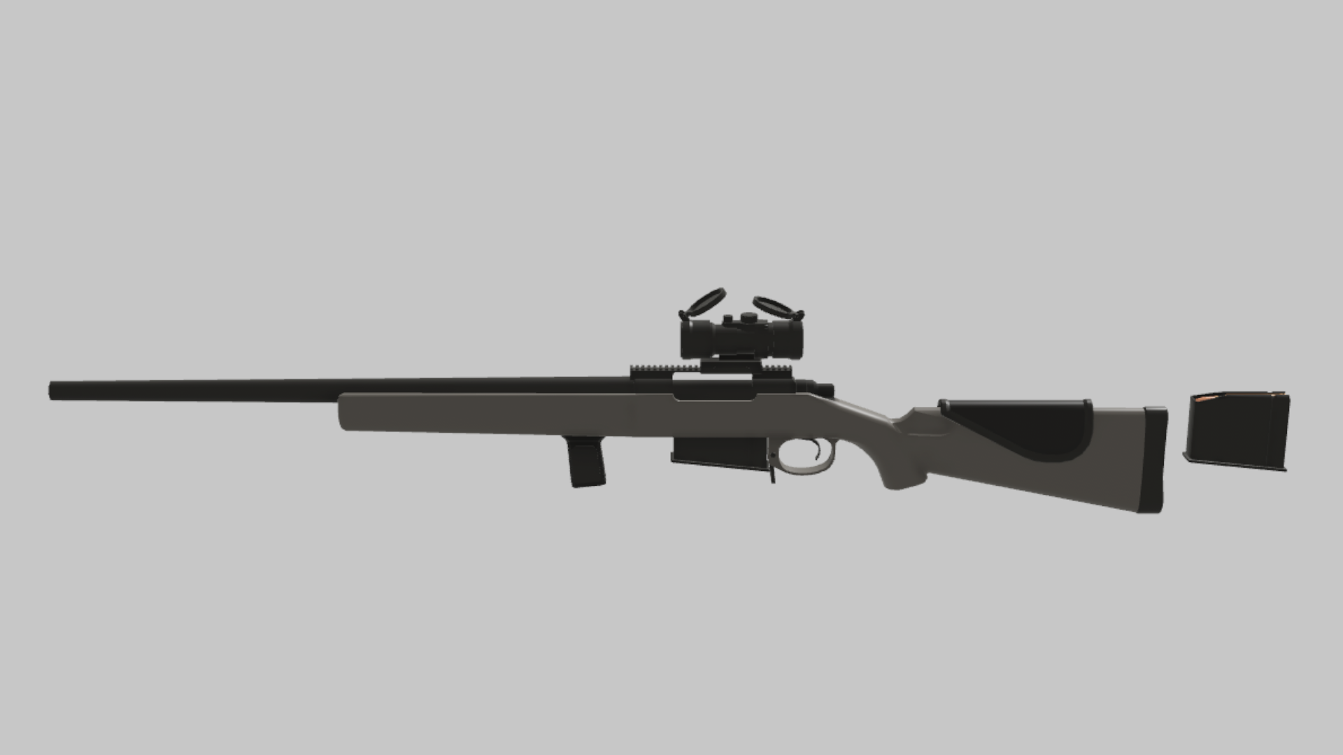 R700 Marksman RBXM asset back view