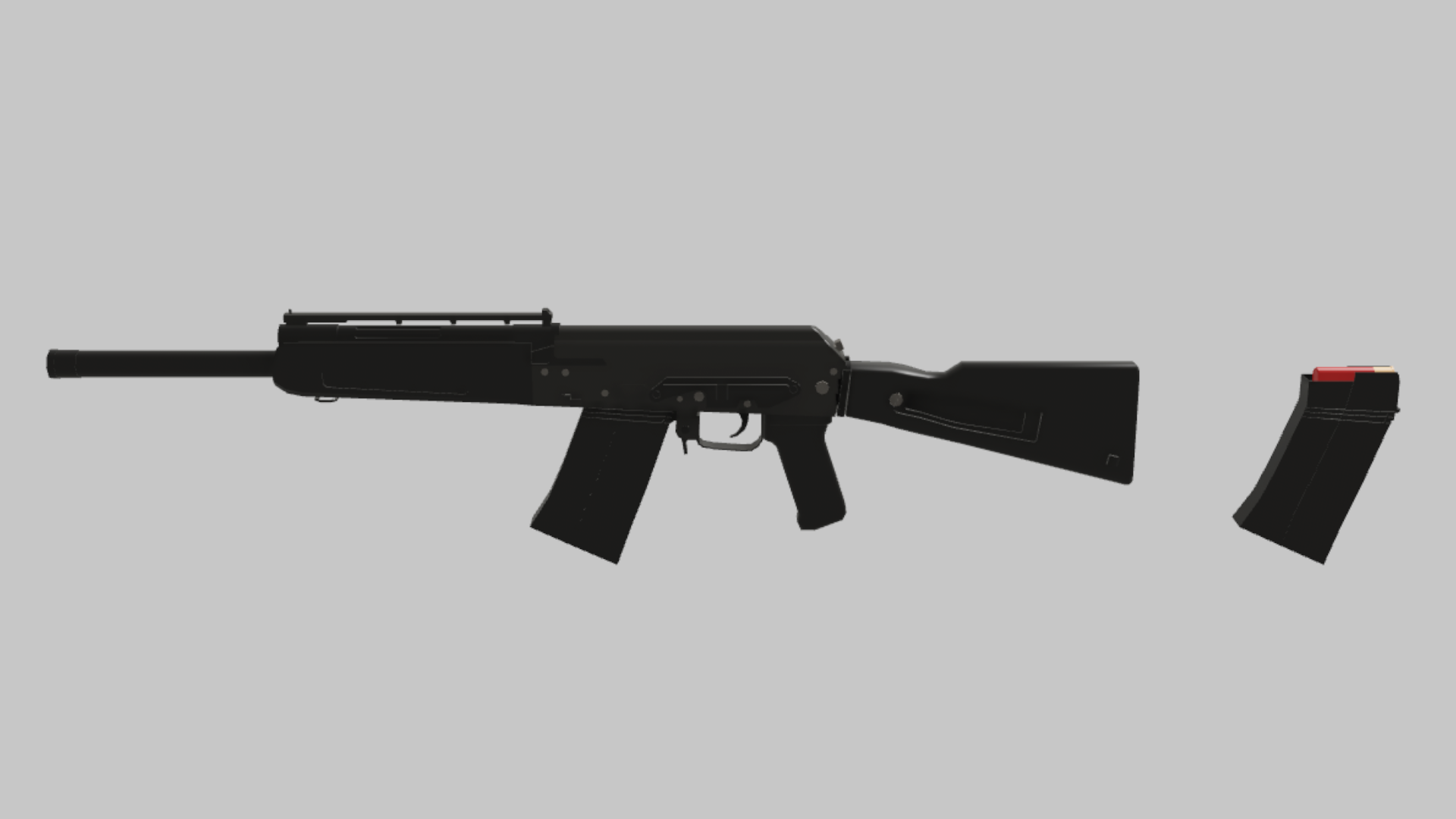 Saiga-12 RBXM asset back view