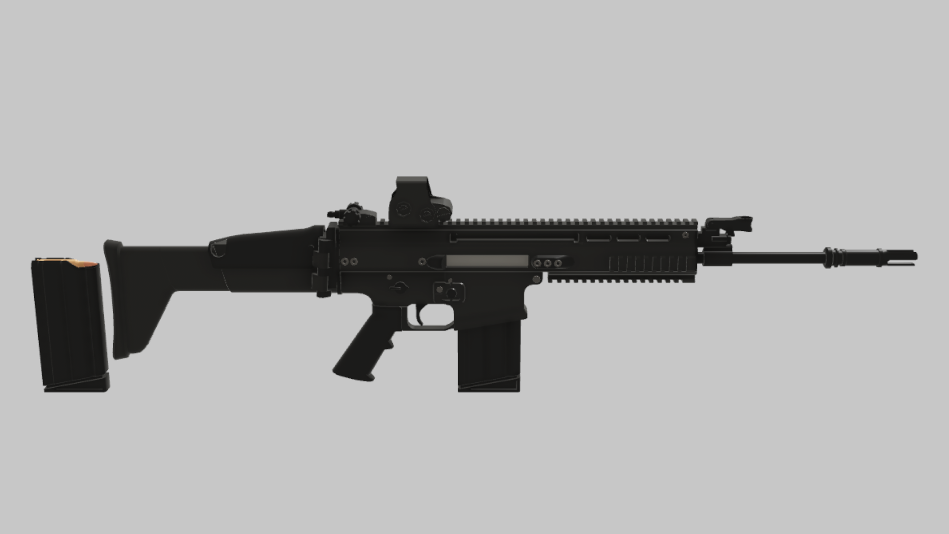 SCAR-H CQB RBXM asset back view