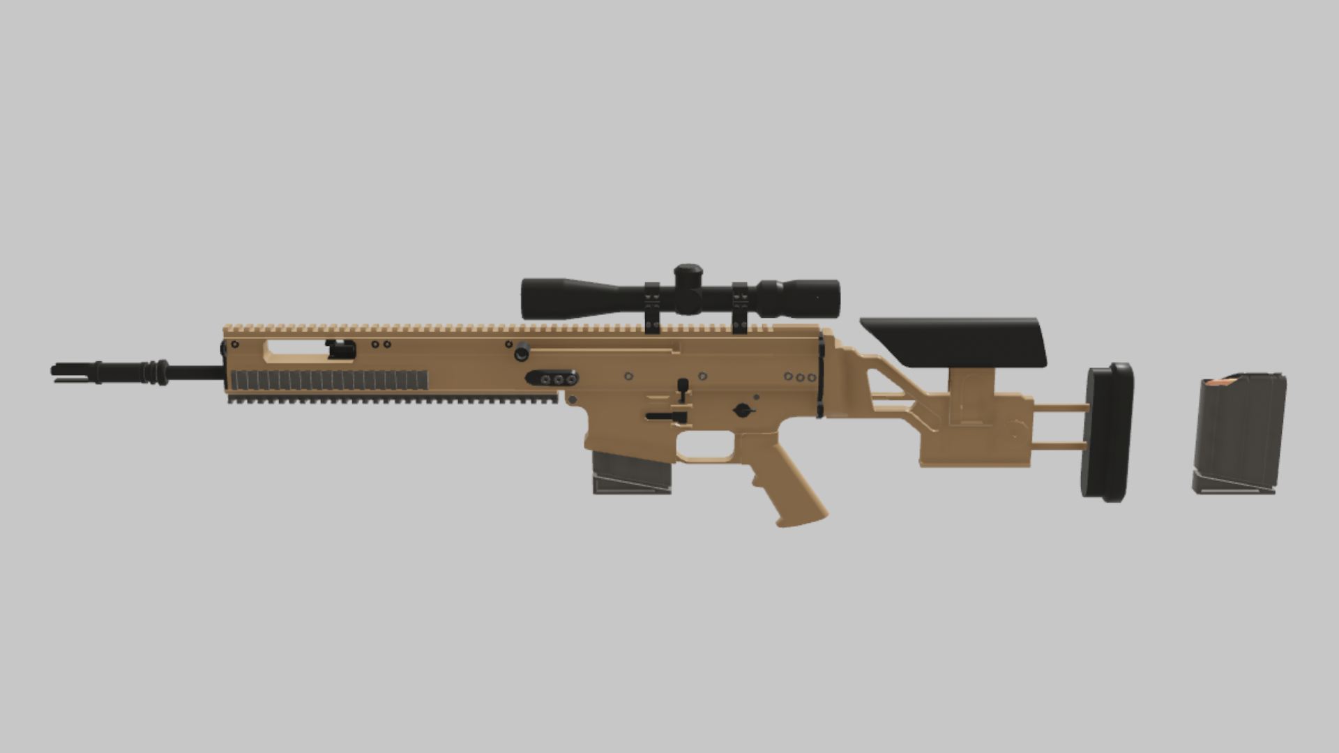 SCAR SSR RBXM asset back view