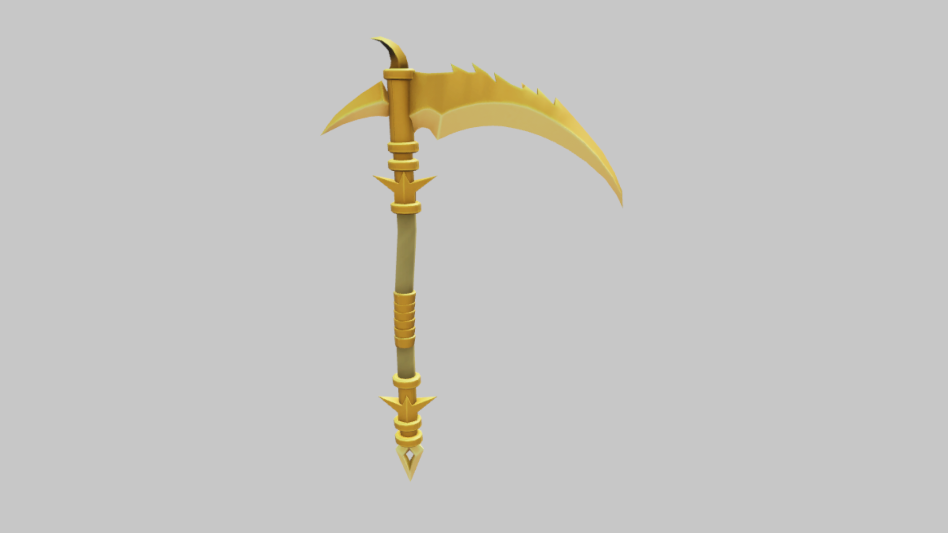 Golden Scythe RBXM asset back view