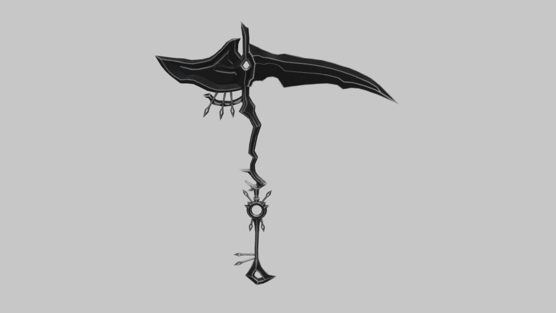 Obsidian Scythe RBXM asset back view